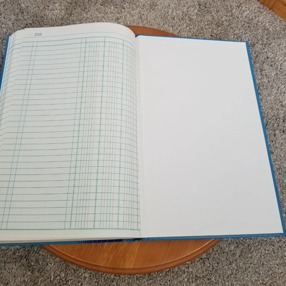 Blueline vintage ledger